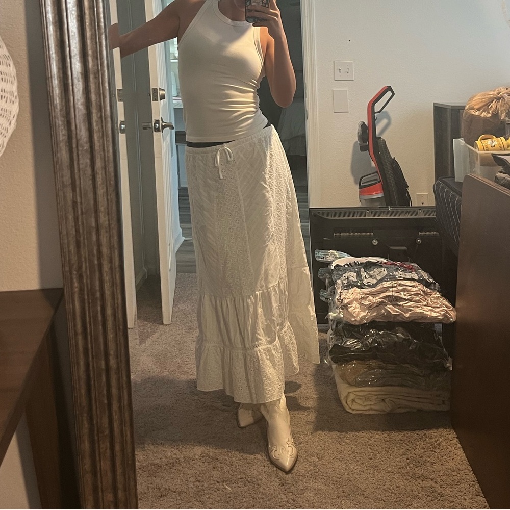 White Maxi Skirt